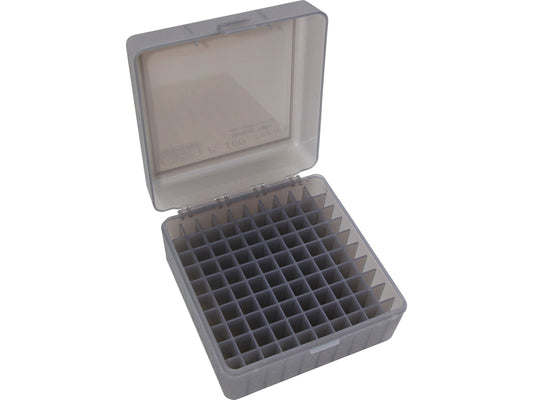 MTM Flip-Top Ammo Box 17 Remington, 204 Ruger, 223 Remington - 100 Colpi Con Cerniera - Grigio