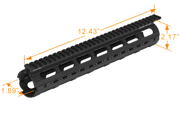 Paramano UTG PRO Super Slim drop-in rifle-length per AR-15, vista 3