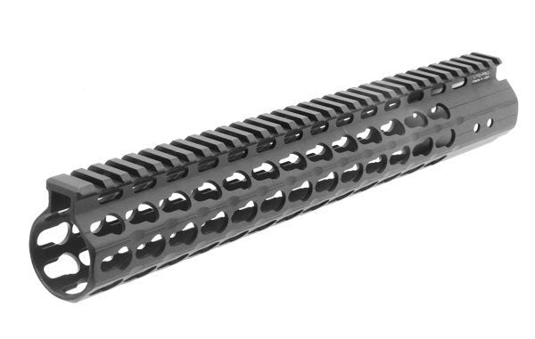 Paramano free float UTG PRO Super Slim KeyMod 13 pollici per AR15 nero, vista 1