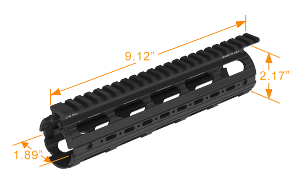 UTG PRO Model 4/15 Mid Length Super Slim Drop-in Handguard