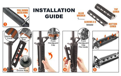 Quad rail UTG PRO drop-in in due pezzi per AR308 e S&W M&P10, vista 4