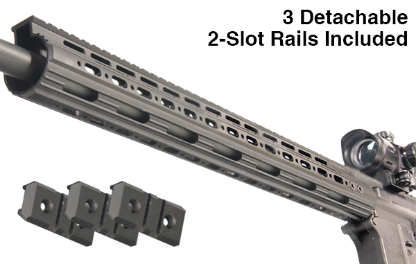 UTG PRO AR15 15" SuperSlim Free Float Handguard Black