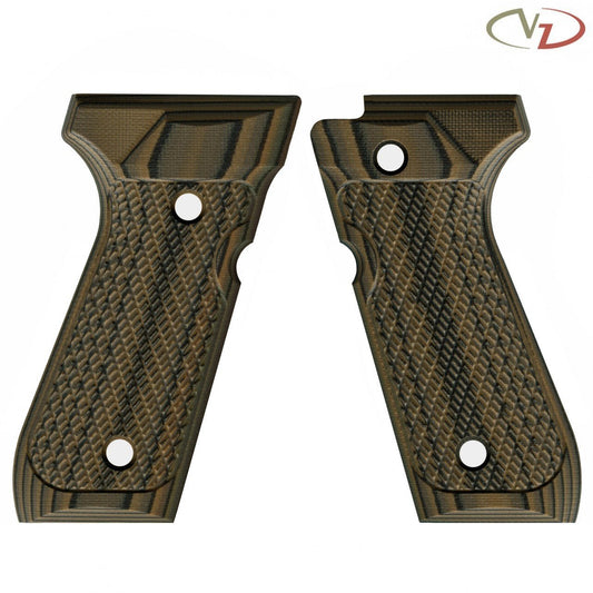 VZ Grips Tactical Slants - Hyena Brown - Beretta 92/98