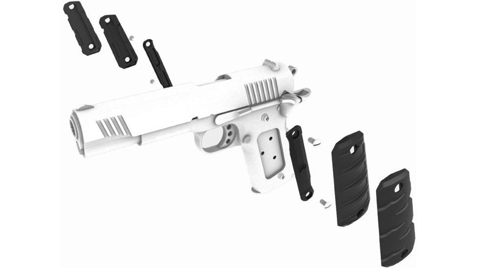Recover Tactical guancette in gomma montate su pistola 1911