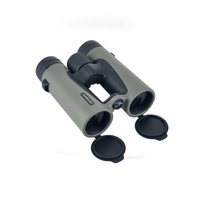 Binocolo Optisan LR 42 ED verde oliva con copri obiettivi aperti
