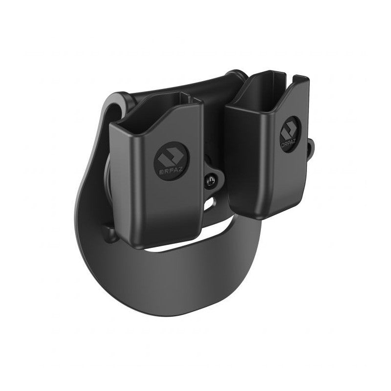 Orpaz portacaricatore doppio 9 mm per Glock 43, Glock 42, 1911 e S&W Shield con paddle Gen II