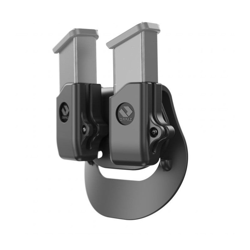 Orpaz portacaricatore doppio 9 mm per Glock 43, Glock 42, 1911 e S&W Shield con paddle Gen II