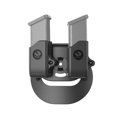 Orpaz portacaricatore doppio 9 mm per Glock 43, Glock 42, 1911 e S&W Shield con paddle Gen II