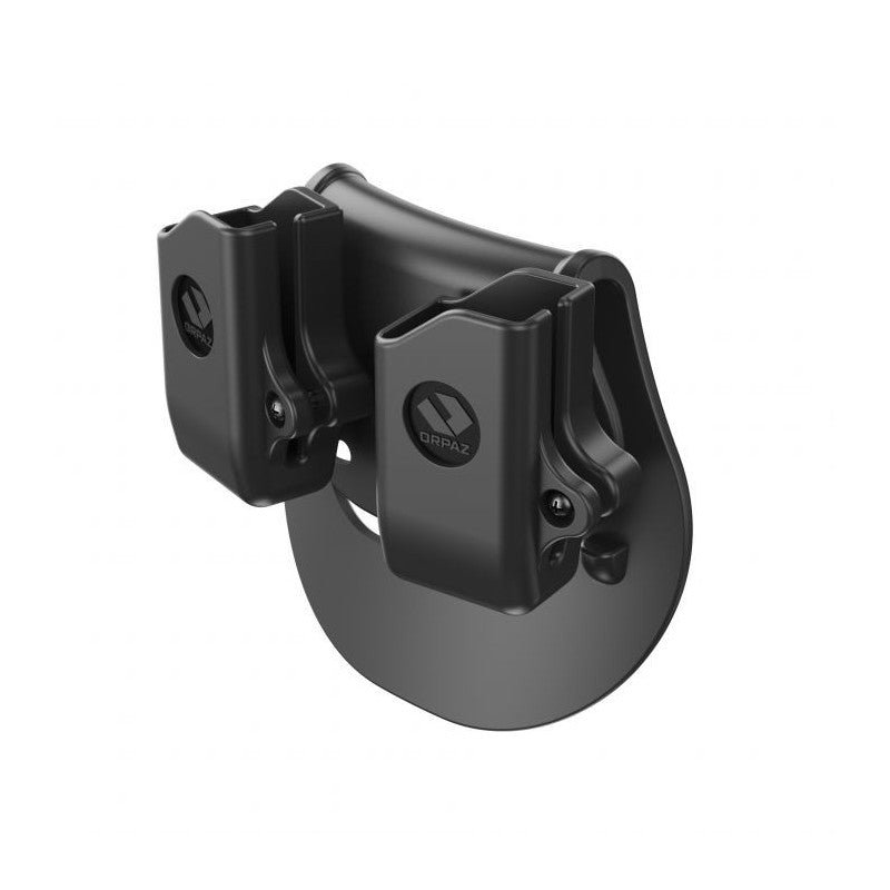 Orpaz portacaricatore doppio 9 mm per Sig Sauer P365, Glock 43X e Glock 48 con paddle Gen II