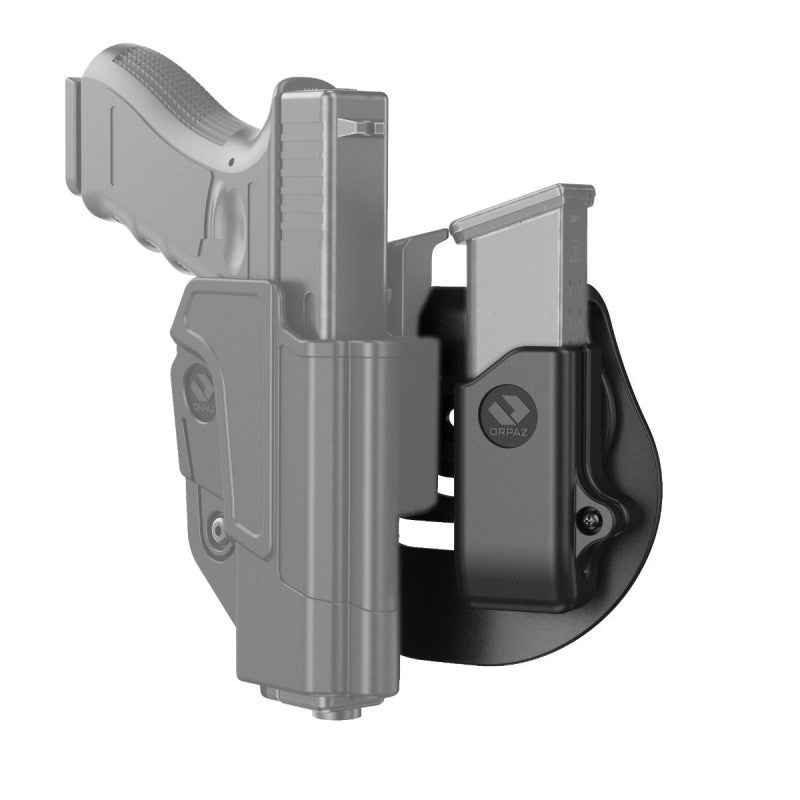 Orpaz portacaricatore singolo 9 mm per Glock 43, Glock 42, 1911 e S&W Shield con paddle Gen II