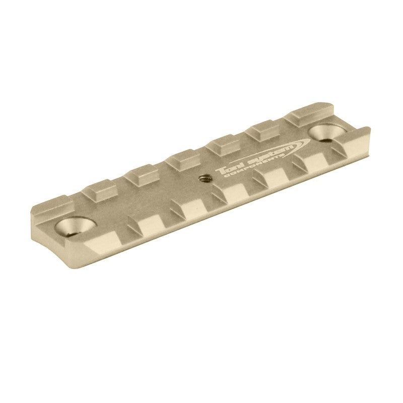 Toni System Slitta Picatinny AR15 ultra corta 74 mm, interasse 61,5 mm – Sabbia