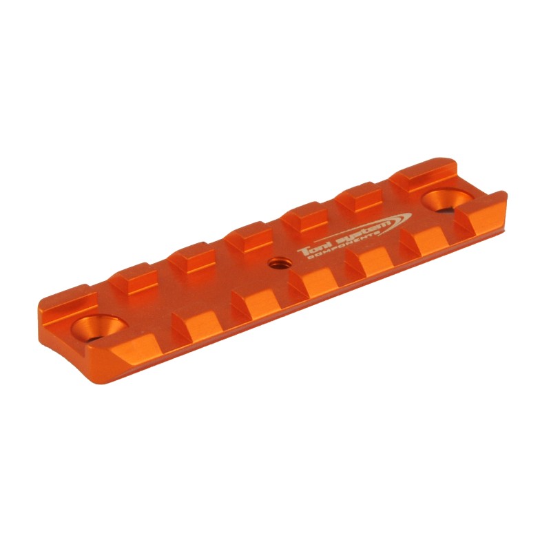 Toni System Slitta Picatinny AR15 ultra corta 74 mm, interasse 61,5 mm – Arancione