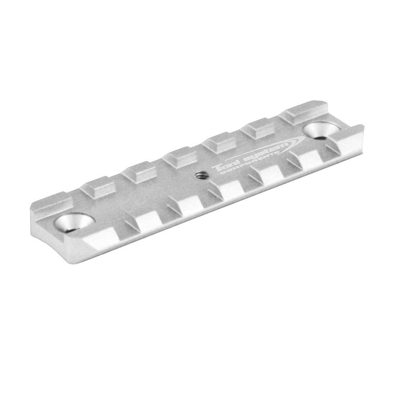 Toni System Slitta Picatinny AR15 ultra corta 74 mm, interasse 61,5 mm – Argento
