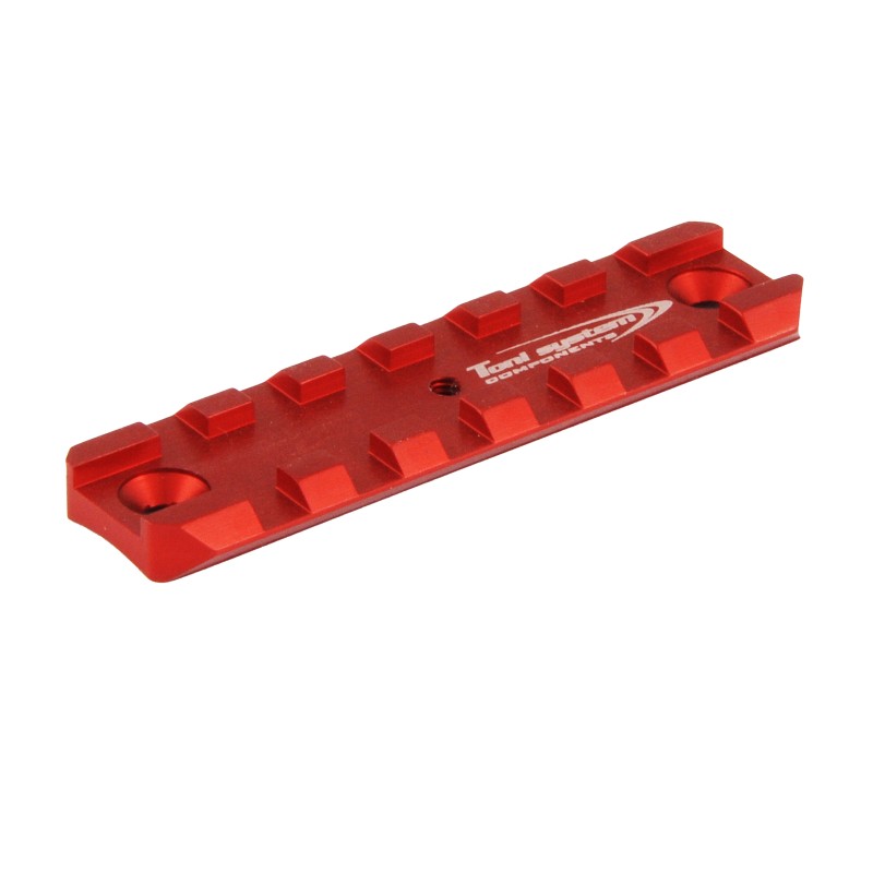 Toni System Slitta Picatinny AR15 ultra corta 74 mm, interasse 61,5 mm – Rosso