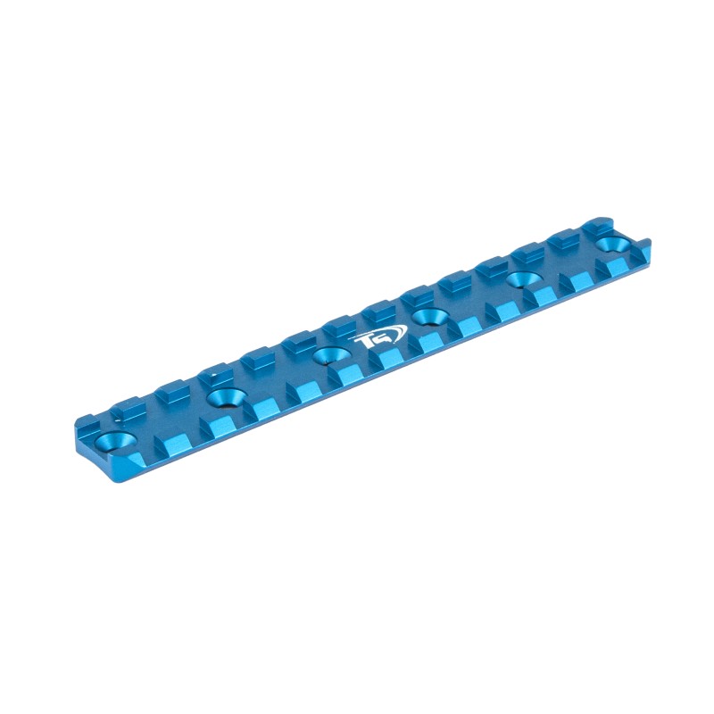 Toni System Slitta Picatinny corta 6 fori 135 mm, interasse 25 mm, per tubi astina ADC – Blu