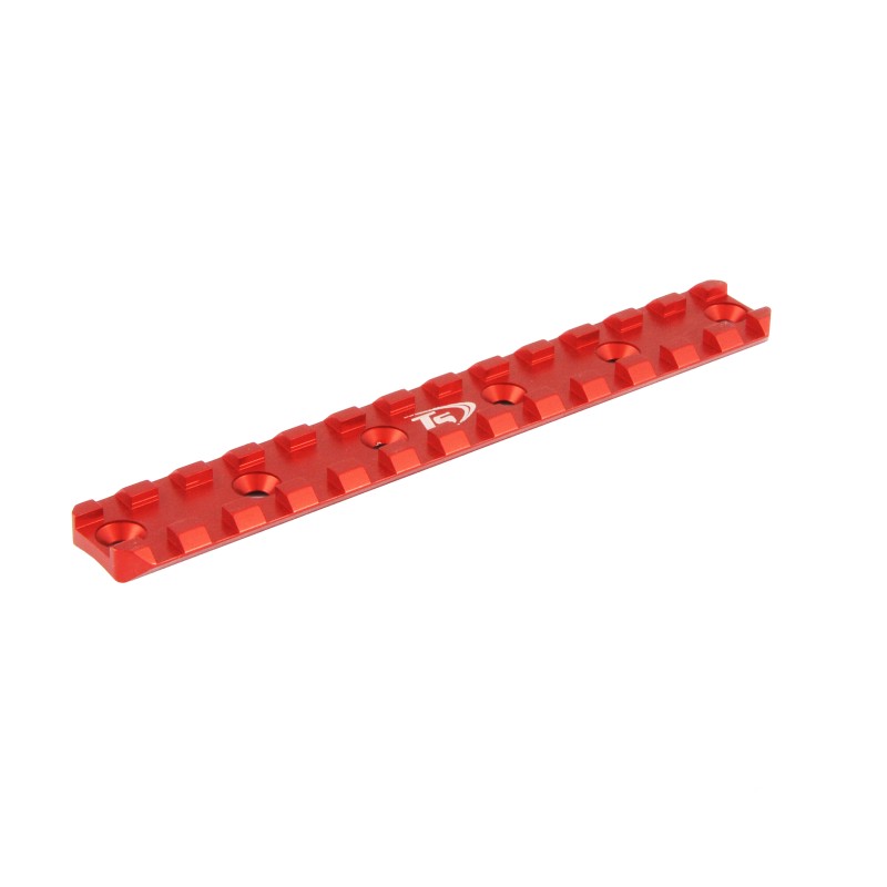 Toni System Slitta Picatinny corta 6 fori 135 mm, interasse 25 mm, per tubi astina ADC – Rosso