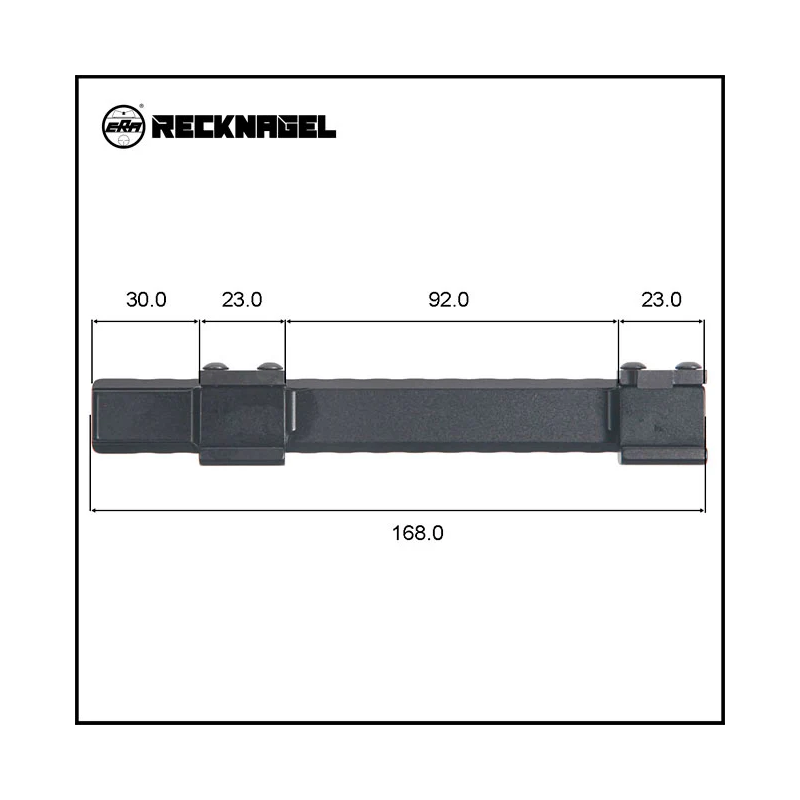 Recknagel base Picatinny/Weaver in alluminio per CZ 550 Magnum