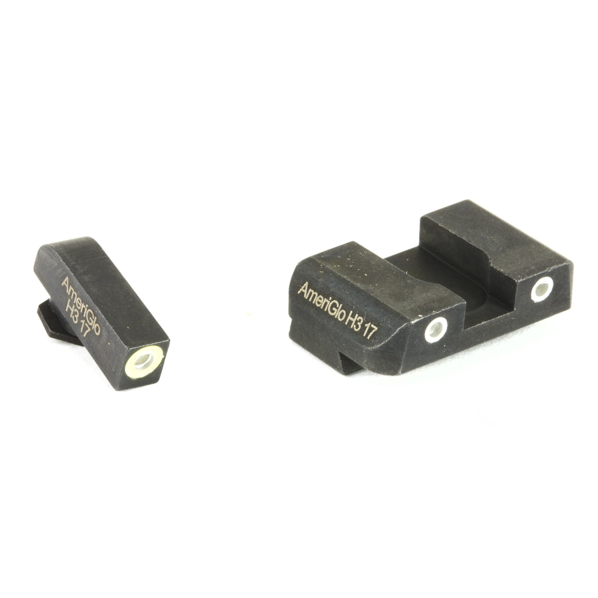 AmeriGlo - Glock Pro-Glo Combination Set, Sights, Fits Glock - Green Outline Front