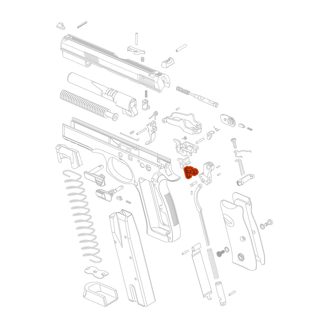 LWD Firing Pin Safety 9/40/357/10 PER TUTTE LE GLOCK