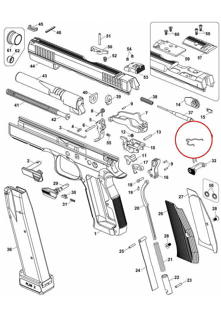 CZ molla barra grilletto cz75/85 - dettaglio 2
