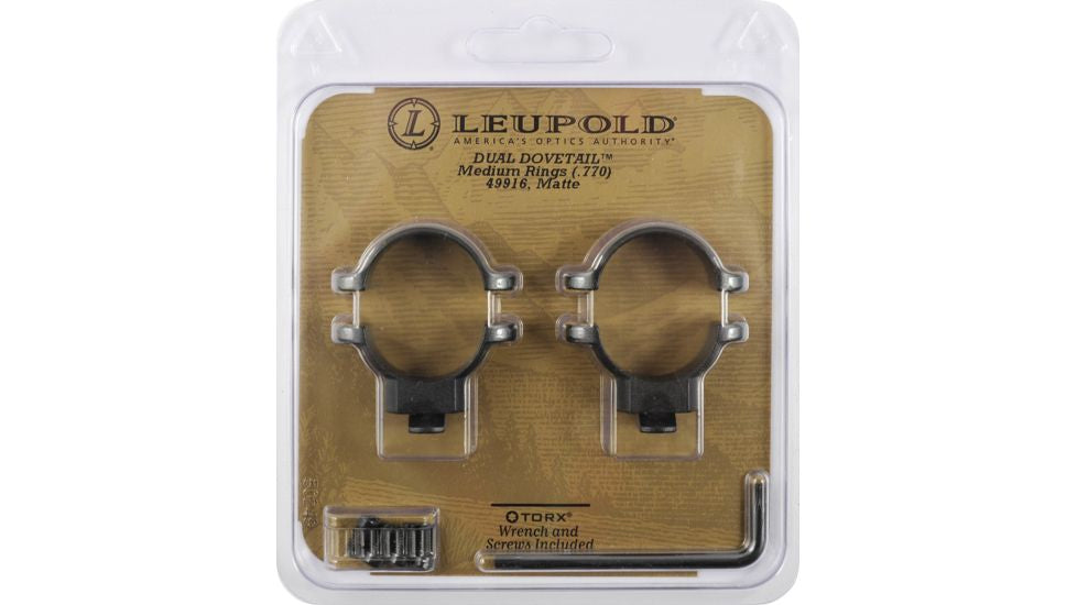 Leupold Dual Dovetail DD Rings Tube 1in Medium - Black