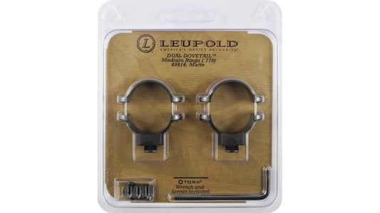 Leupold Dual Dovetail DD Rings Tube 1in Medium - Black