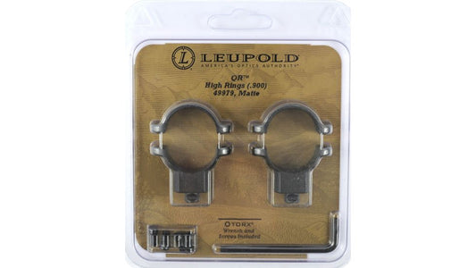 Leupold Quick Release Riflescope Rings Tube 1in High - Matte Black