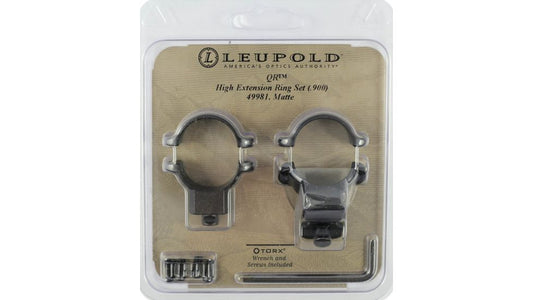 Leupold Quick Release Riflescope Rings Tube 1in Extension High - Black