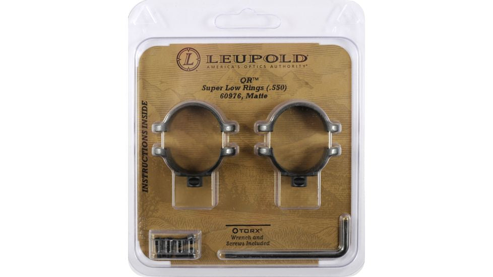 Leupold Quick Release Riflescope Rings Tube 1in Super Low - Black