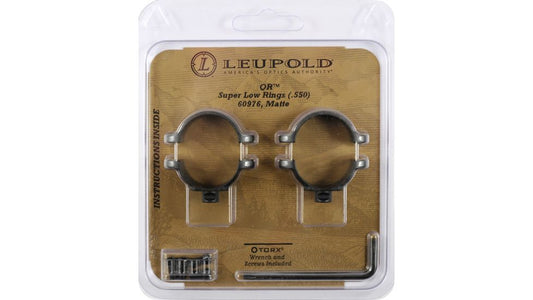 Leupold Quick Release Riflescope Rings Tube 1in Super Low - Black