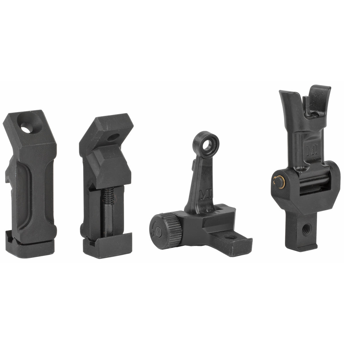 Midwest Industries - Combat Rifle Sight 45 Degree Offset Low Profile Fully Ambidextrous, Flip-Up - Black 