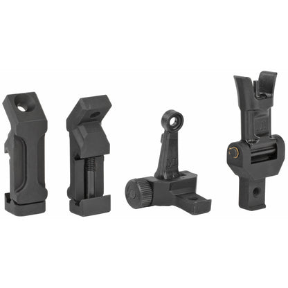 Midwest Industries - Combat Rifle Sight 45 Degree Offset Low Profile Fully Ambidextrous, Flip-Up - Black 