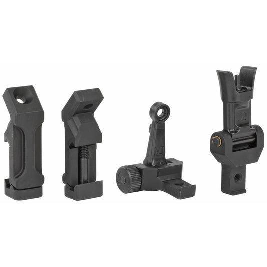 Sada sklopných offsetových mířidel Midwest Industries Combat Rifle 45° Low Profile, oboustranná – černá