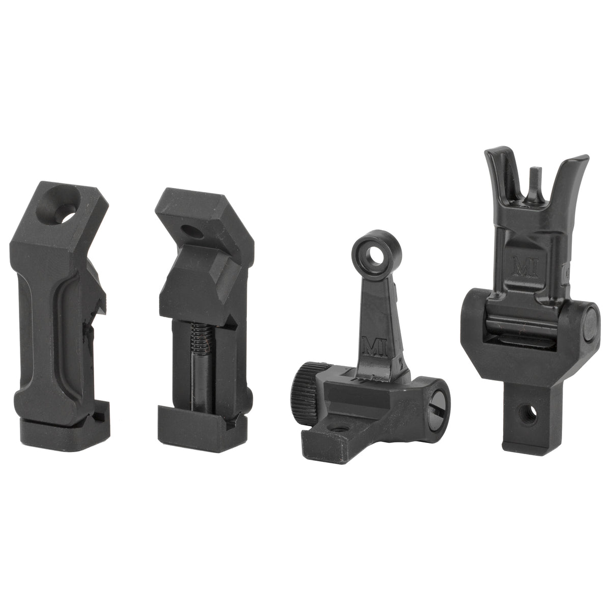 Midwest Industries - Combat Rifle Sight 45 Degree Offset Low Profile Fully Ambidextrous, Flip-Up - Black 