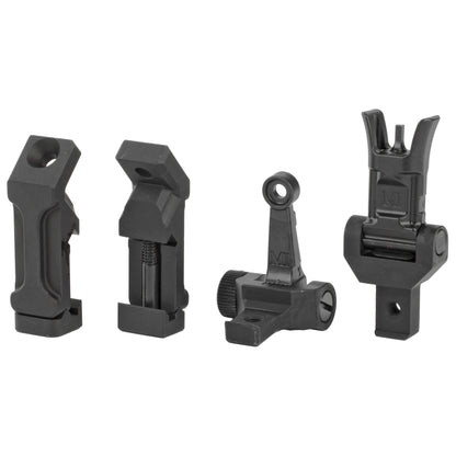 Midwest Industries - Combat Rifle Sight 45 Degree Offset Low Profile Fully Ambidextrous, Flip-Up - Black 