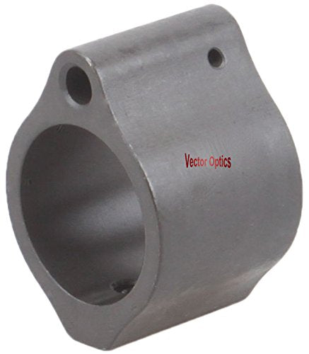Vector Optics Steel 0.875" Inch Low Profile Micro Gas Block Barrel Mount with Rool Pins - Black