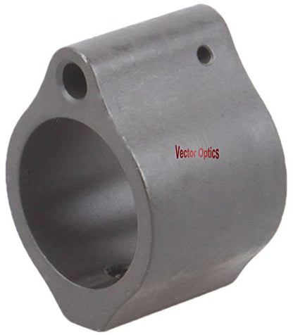 Vector Optics Steel 0.875" Inch Low Profile Micro Gas Block Barrel Mount with Rool Pins - Black