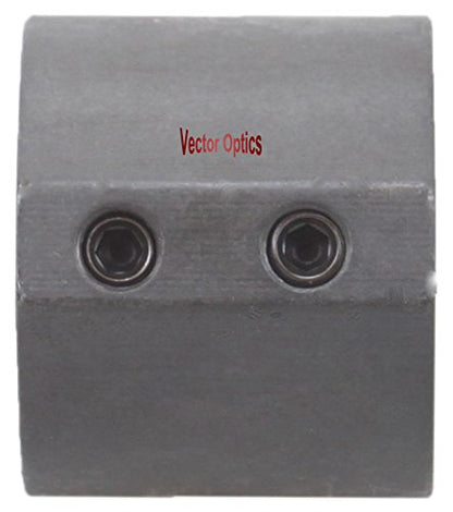Vector Optics Steel 0.875" Inch Low Profile Micro Gas Block Barrel Mount with Rool Pins - Black