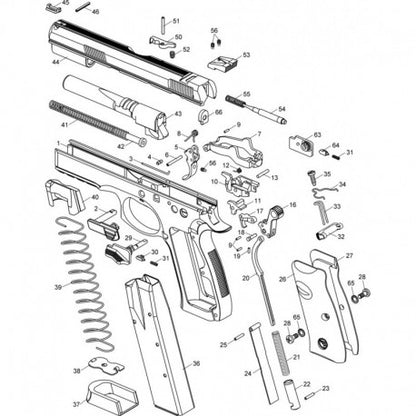 CZ Rear Sight CZ 75 SP-01 Shadow Black 