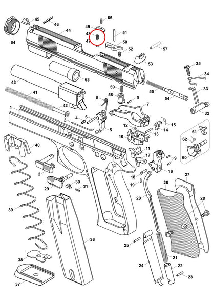 CZ Chamber indicator molla CZ 97 - dettaglio 2