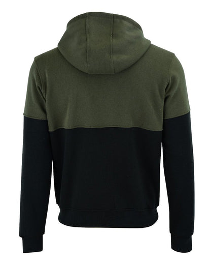 KONUSTEX - Felpa LYSEO verde nera con cappuccio - XLarge