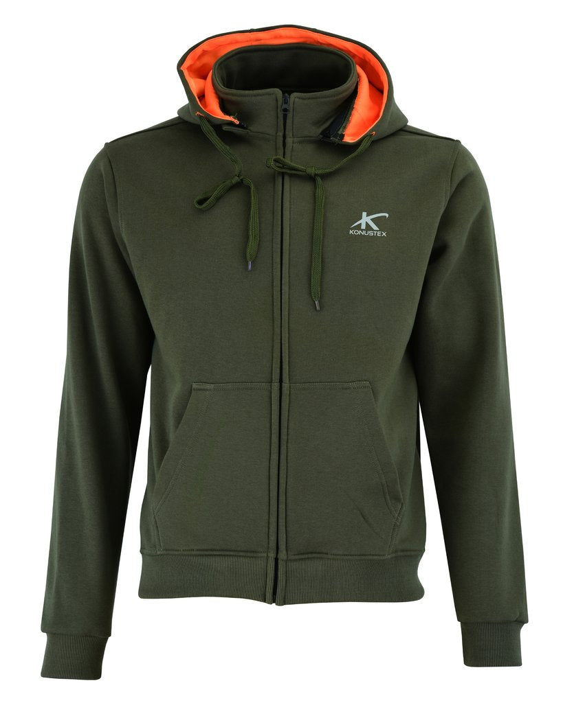 KONUSTEX - Felpa LYSEO verde con cappuccio - XLarge