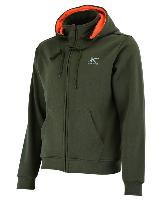 KONUSTEX - Felpa LYSEO verde con cappuccio - XLarge