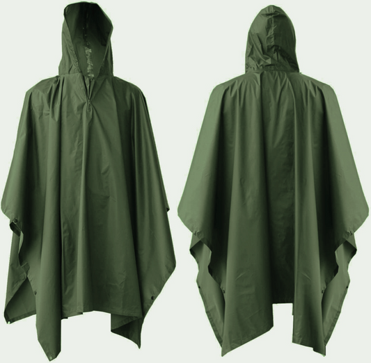 KONUSTEX - LAXO PONCHO - Giacca da caccia verde leggero impermeabile anti vento - Green