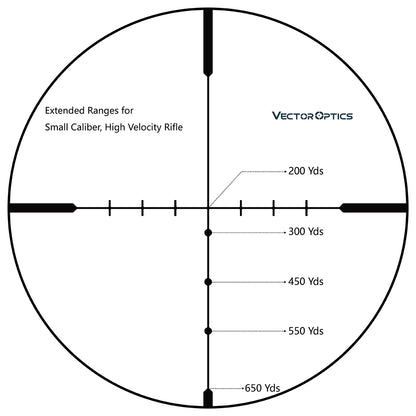 Vector Optics Hugo Riflescope 1" Tube 6-24x50mm SFP VOW-10BDC Reticle