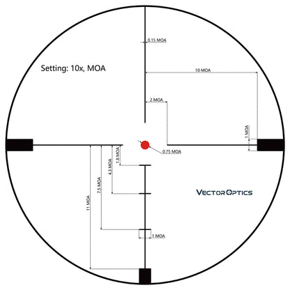 Vector Optics Hugo Riflescope 1" Tube 6-24x50GT SFP VOI-10BDC Reticle