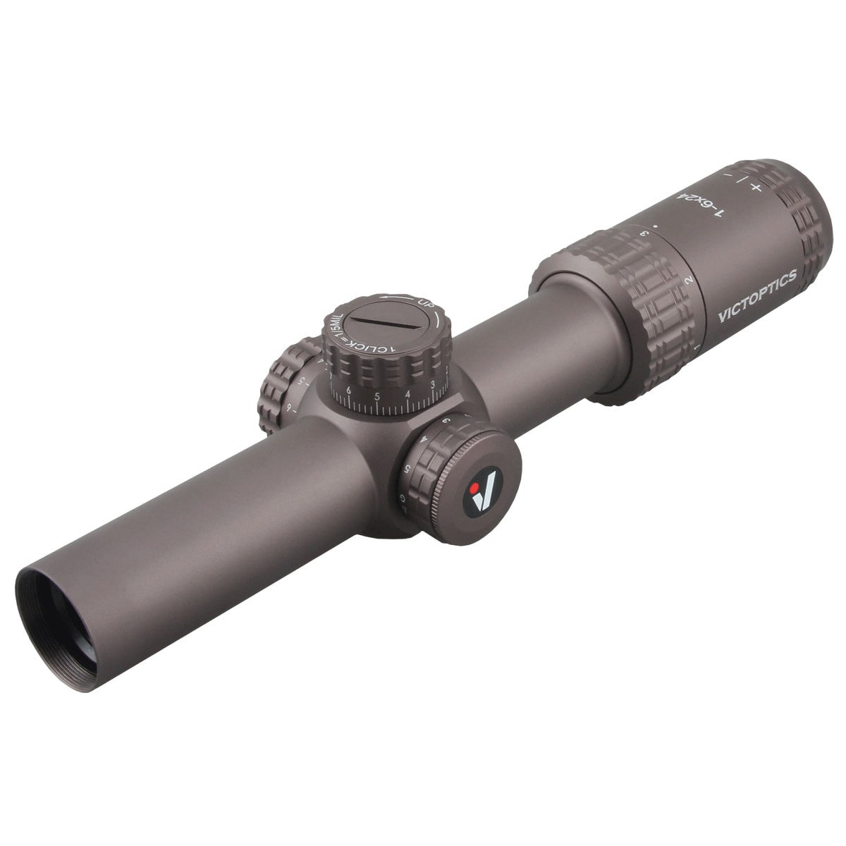 VictOptics Riflescope S6 30mm  Tube 1-6x24 SFP Illuminated VI-CTSIX Reticle Coyote