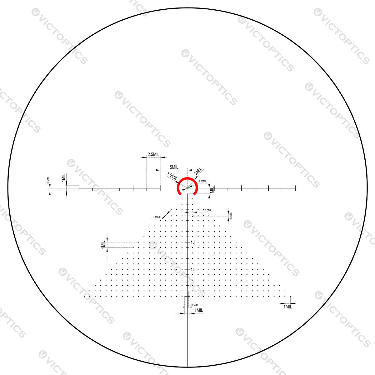 VictOptics Riflescope S6 30mm  Tube 1-6x24 SFP Illuminated VI-CTSIX Reticle Coyote