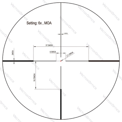 Vector Optics Continental x6 1-6x24 G4 30mm Tube German #4 Reticle