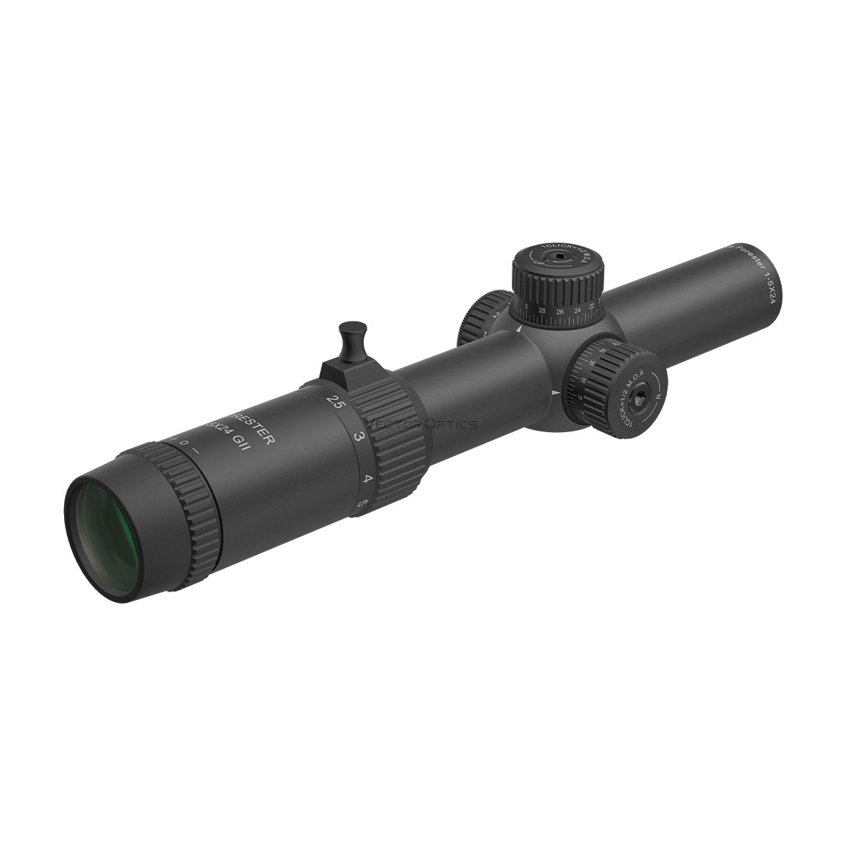 Vector Optics Forester 1-5x24SFP GenII 30mm Tube Crossair Dot Reticle